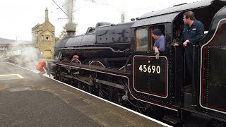 LMS Jubilee No 45690 Leander Returns to the Mainline Featuring 60007 61994 amp 46233 161014 [upl. by Dick190]