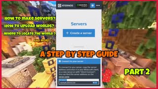 How to make a free mcpe servers with Aternos pt2 mcpe aternos [upl. by Chem]