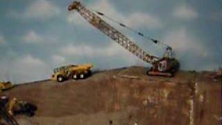 Liebherr 843 working as dragline scalemodel 150 [upl. by Belshin182]