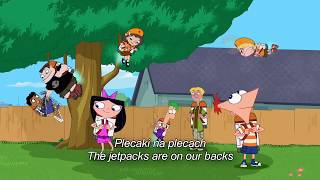 FHD PL Phineas and Ferb  Jetpack Volleyball Polish version with lyrics and English translation [upl. by Millman]