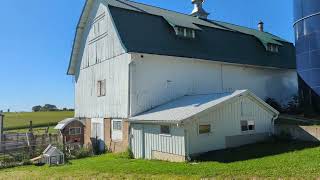 A gambrel roof barn and a brick house When I picture a Wisconsin farm this is it [upl. by Rehotsirk]