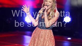 Danielle Bradbery  Mean Lyrics [upl. by Edgardo]