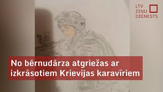 No bērnudārza atgriežas ar izkrāsotiem Krievijas karavīriem [upl. by Jerrol813]