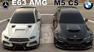 2024 Mercedes E63 AMG  BMW M5 CS  MODIFIED [upl. by Oivlis]