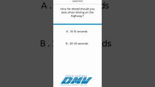 DMV written test practice question  DMV California dmv californiadmvpermitpracticetest [upl. by Barnabe]