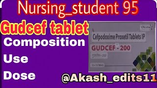 GUDCEF tablet  Cefpodoxime tablet  Gudcef 200 tablet  Tranding video doctordoctor [upl. by Plante416]