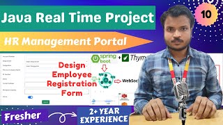 HR Management Portal  Lecture 10  Design Registration form using Spring Boot thymeleaf amp Bootstrap [upl. by Ilrebmyk]