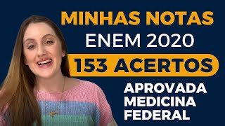 MINHAS NOTAS NO ENEM 2020  Média e número de acertos [upl. by Lashar]