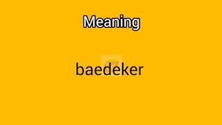 baedeker meaning in English amp Telugu  Googul Dictionary dictionary meanings telugu english [upl. by Akilat305]