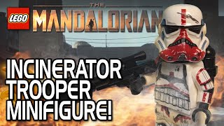 LEGO Star Wars  Incinerator Trooper Custom Minifigure Review The Mandalorian [upl. by Anewor275]