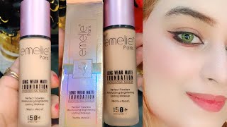 Emelie Foundation waterproof foundation full coverage Emelie long wear foundation [upl. by Kissel]