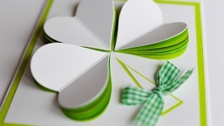 How to Make  St Patricks Day Spring Greeting Card  Step by Step  Kartka Na Dzień Św Patryka [upl. by Aztiray]