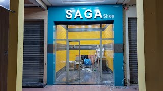 habillage façade en alucobond avec les lettres 3d  SAGA SHOP [upl. by Nytsirk987]