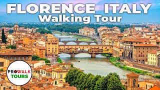 Florence Italy Walking Tour  NEW  4K with Captions Prowalk Tours [upl. by Witt]