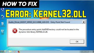 Troubleshoot kernel32Dll Dynamic Link Library Error On Windows 1110 Tutorial [upl. by Anirbak]