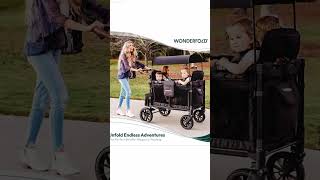 THE BEST QUAD STROLLER COLLAPSIBLE WAGON  AMAZON FINDS [upl. by Norry519]