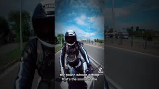 POLICE MOBILE RADAR vs supersport motorcycle policevsbiker radar bmws1000rr [upl. by Duax231]