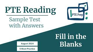 PTE Reading Practice Free Aug 2024  Fill in the Blanks  Sample Test with Answers pte free [upl. by Felisha]