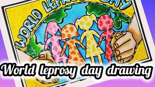 World Leprosy Day Drawing Leprosy Awareness Poster Health Awareness Drawing Easy Leprosy Drawing [upl. by Lathan]