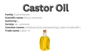 Castor oil [upl. by Nagy719]