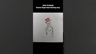 how to draw korean finger heart easy drawing shorts short drawingreferences doodleart doodle [upl. by Macdonald]