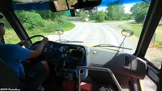 A Front Seat Ride in A 2023 Thomas SafTLiner C2 School Bus W Cummins B67 [upl. by Celle3]