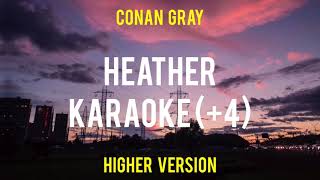 Heather Karaoke Higher Key 4  Conan Gray [upl. by Noll]