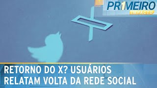 Usuários do X Twitter relatam a volta da rede social no Brasil  Primeiro Impacto 180924 [upl. by Trillbee81]