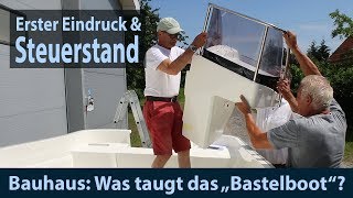 Bauhaus Bastelboot  Erster Eindruck amp Steuerstand Montage [upl. by Winshell153]