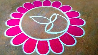 Diwali rangoli designsbeautiful big diyaangolidiwali 2023 diyamuggulucolourkolamNewyearrangoli [upl. by Kelam]