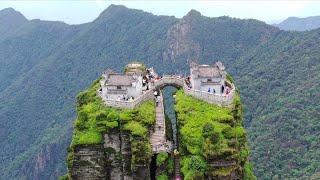 Explore the Mysterious Mountain Peak  The Most Dangerous Cliff Road in China [upl. by Einnos]