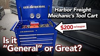 Harbor Freight Tool Cart Assembly and Review  US General 30quot 5 Drawer Mechanics Cart  Any Good [upl. by Amyaj]