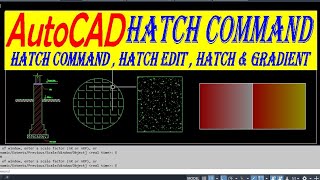 Hatch command How to create a hatch in AutoCAD autocad autocadinhindi [upl. by Eleen]