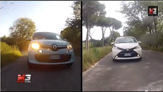 RENAULT TWINGO 2015 VS TOYOTA AYGO 2015  CITY CAR DUEL [upl. by Anelam]