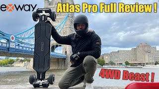 Exway Atlas Pro 4WD Electric skateboard Full Detailed HONEST Review [upl. by Naujyt770]