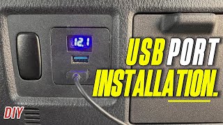 Upgrade your ride  Install a 12V USB Charging Port pajero installation usb diy [upl. by Atekal]