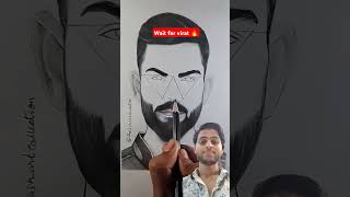 Virat kohli 🔥 drawing art artist shorts youtube subscribers viral viratkohli [upl. by Eux]