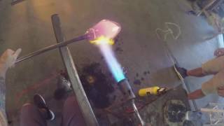 Making a Hand Blown Glass Lamp Shade [upl. by Gunning]