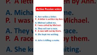 Active passive voice english learnenglishgrammarshorts trending [upl. by Nidorf]