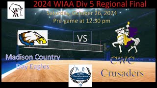 Madison Country Day vs CWC WIAA Div 5 Regional Final 102624 [upl. by Chryste]