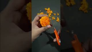 How to make Woolen Flower at Home  Diy  Marigold Flower Kese Banaye  woolen craft ideas [upl. by Nurav]