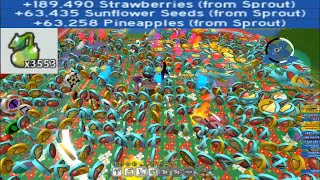 Planting 4000 Sprouts  Bee Swarm Simulator [upl. by Enellij]