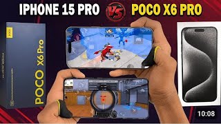 Poco x6 Pro Vs iPhone 15 Pro  Gaming Comparison Free Fire 2024 [upl. by Johppah555]