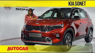 2020 Kia Sonet  Kias next big thing  First Look  Autocar India [upl. by Pall]