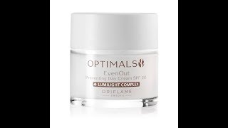 OPTIMALS EvenOut Preventing Day Cream SPF 20 LIMELIGHT COMPLEX ORIFLAME SWEDEN MEN CREAM INFORMATION [upl. by Rahel820]