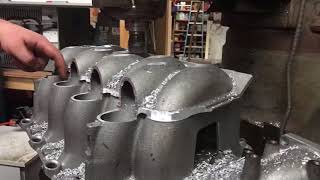 Milling a Holden Intake Manifold for an Eaton M122 Supercharger [upl. by Kaleena]