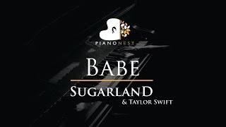 Sugarland  Babe ft Taylor Swift  Piano Karaoke  Sing Along  Cover with Lyrics [upl. by Hodges722]