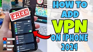 HOW TO ADD VPN ON IPHONE WITHOUT APPLICATION 2024 [upl. by Icnan]