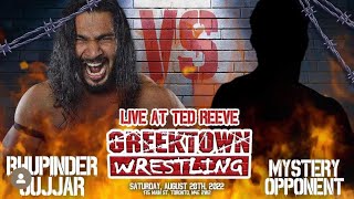 Bhupinder Gujjar vs Mystery Opponent  Find out who greektown wrestling Toronto ON 🇨🇦🇮🇳 [upl. by Irim]