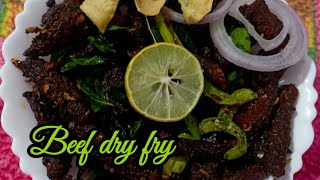 ബീഫ് ഡ്രൈ ഫ്രൈ  Beef dry fry  Restaurant style BDF recipe  beef chilly fry [upl. by Amliw]